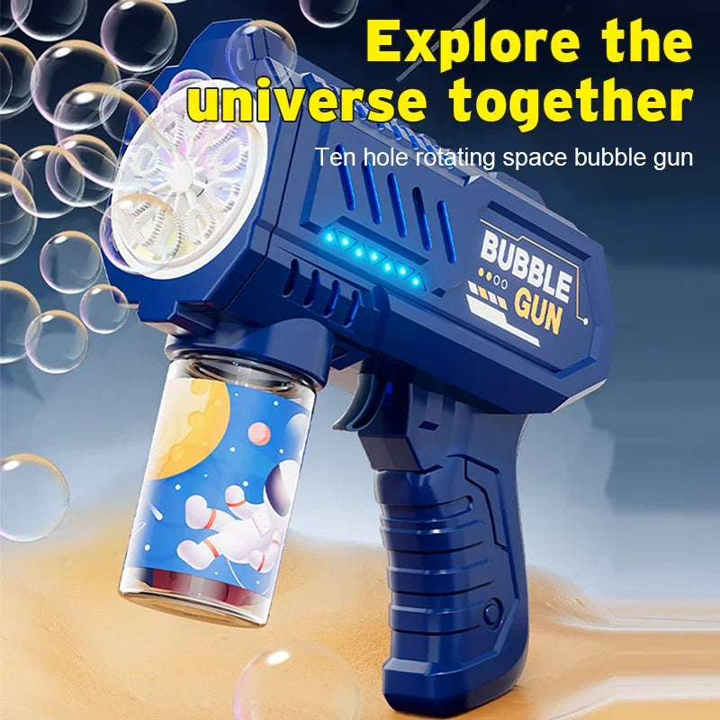 Automatic Bubble Gun Rocket – Kids Outdoor Bubble Machine Toy