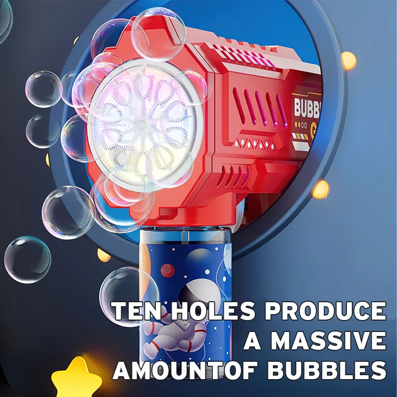 Automatic Bubble Gun Rocket – Kids Outdoor Bubble Machine Toy