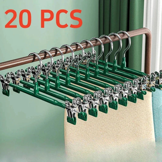 "Stainless Steel Anti-Slip Clothes Hanger Clips"