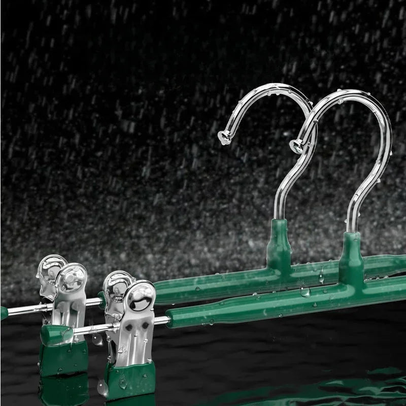 "Stainless Steel Anti-Slip Clothes Hanger Clips"