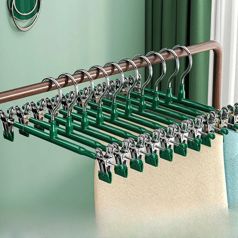 "Stainless Steel Anti-Slip Clothes Hanger Clips"