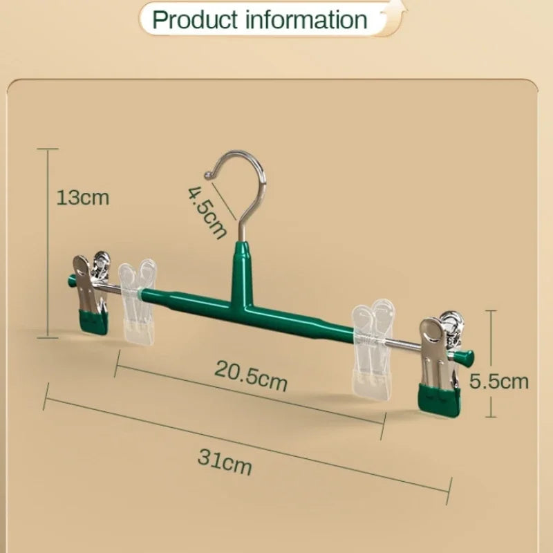 "Stainless Steel Anti-Slip Clothes Hanger Clips"