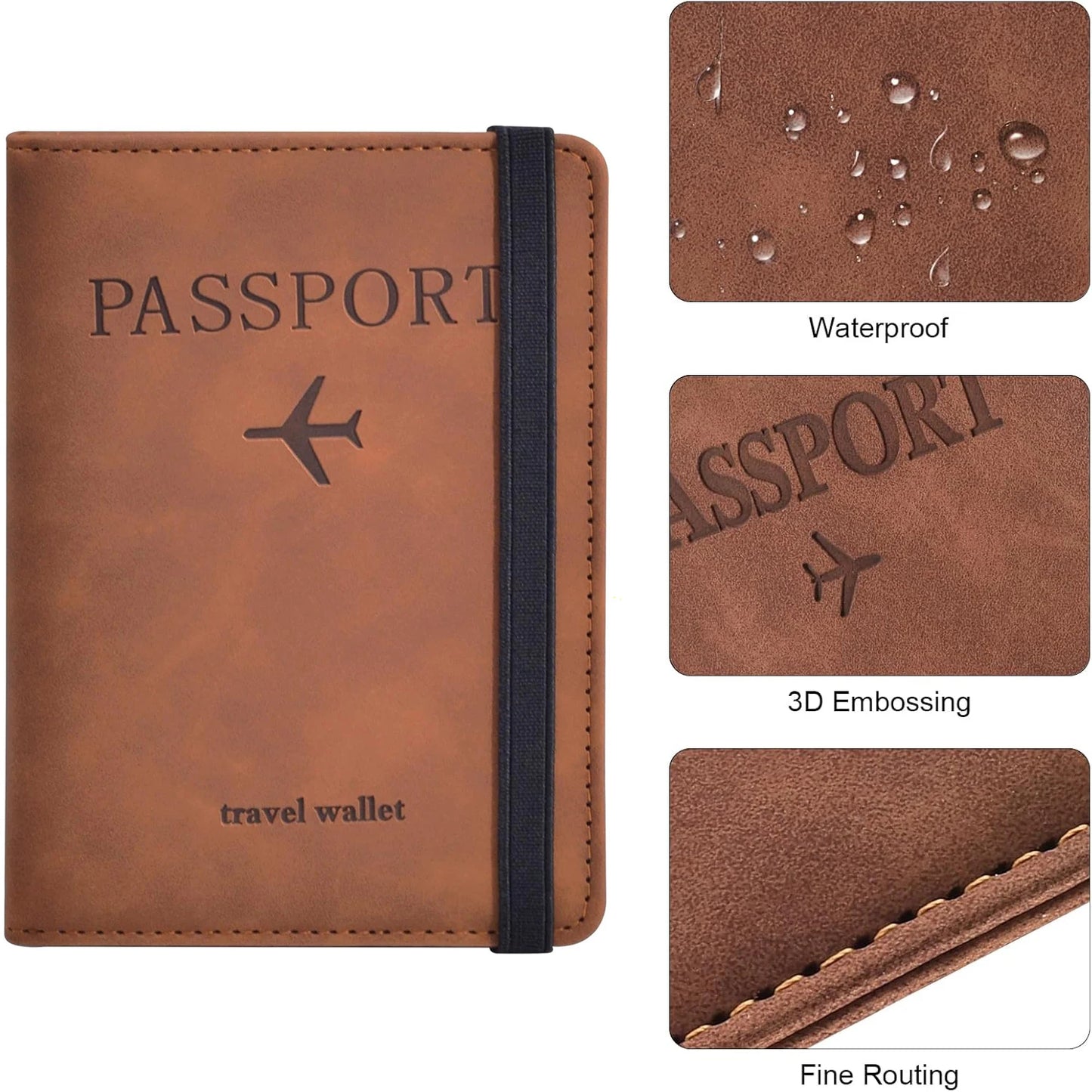 Travel Passport Holder & Wallet Case – Passport Cover for Men & Women